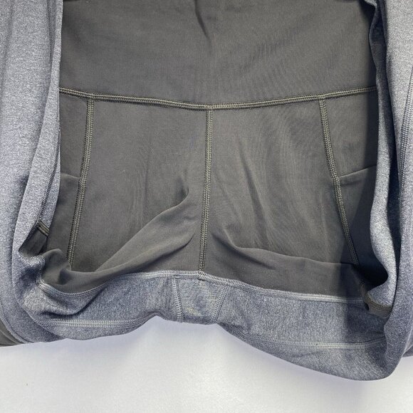 ATHLETA Mid-Rise Yoga-Gym Leggings Women Small Gray Color Block Zipper Pocket - Picture 9 of 16